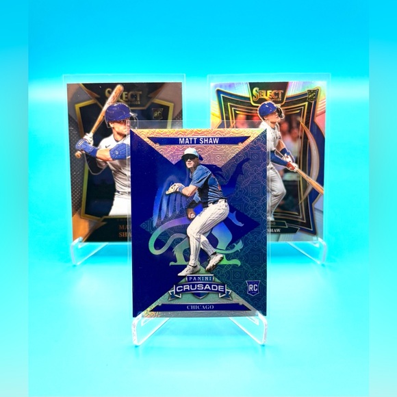 Panini Other - 🔥Matt Shaw Rookie Lot! Crusade Blue/Silver Refractor + Select Refractor Rookie!